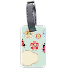 Buttons & Ladybugs Cute Luggage Tags (one Side)  by Simbadda