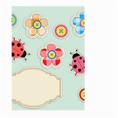 Buttons & Ladybugs Cute Large Garden Flag (two Sides) by Simbadda