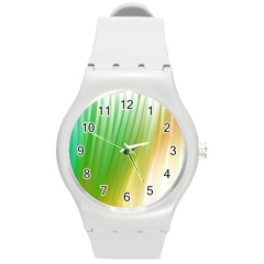 Folded Paint Texture Background Round Plastic Sport Watch (m) by Simbadda