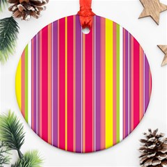 Stripes Colorful Background Ornament (round) by Simbadda