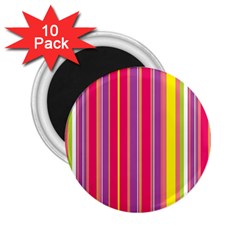 Stripes Colorful Background 2 25  Magnets (10 Pack)  by Simbadda