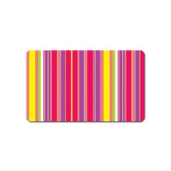 Stripes Colorful Background Magnet (name Card) by Simbadda