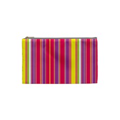 Stripes Colorful Background Cosmetic Bag (small)  by Simbadda