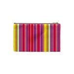 Stripes Colorful Background Cosmetic Bag (Small)  Back