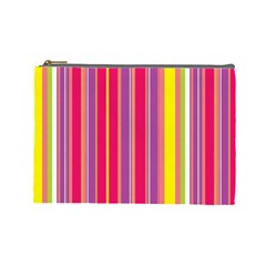 Stripes Colorful Background Cosmetic Bag (large)  by Simbadda