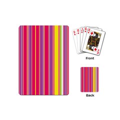 Stripes Colorful Background Playing Cards (mini)  by Simbadda