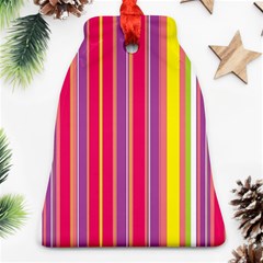 Stripes Colorful Background Ornament (bell) by Simbadda