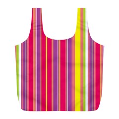 Stripes Colorful Background Full Print Recycle Bags (l)  by Simbadda