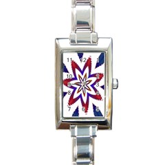 Fractal Flower Rectangle Italian Charm Watch by Simbadda