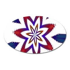 Fractal Flower Oval Magnet by Simbadda