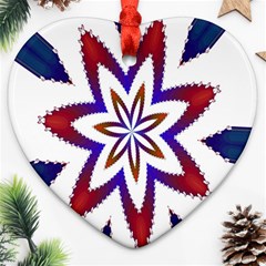 Fractal Flower Heart Ornament (two Sides) by Simbadda