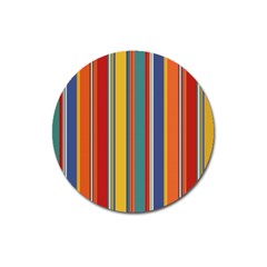 Stripes Background Colorful Magnet 3  (round) by Simbadda