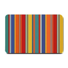 Stripes Background Colorful Small Doormat  by Simbadda