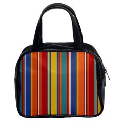 Stripes Background Colorful Classic Handbags (2 Sides) by Simbadda