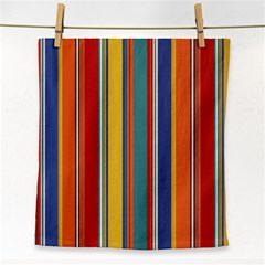 Stripes Background Colorful Face Towel by Simbadda