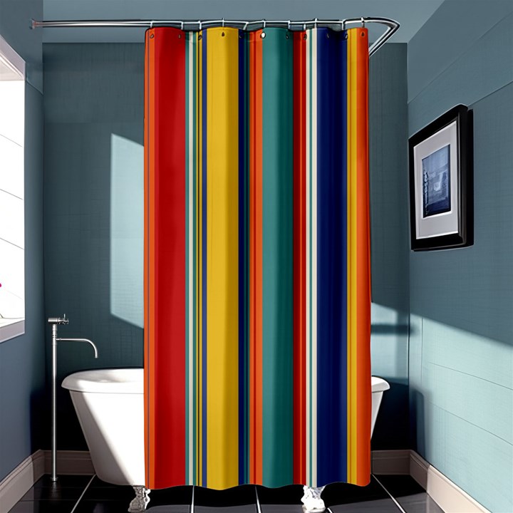 Stripes Background Colorful Shower Curtain 36  x 72  (Stall) 