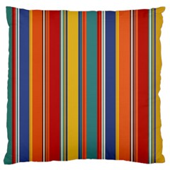 Stripes Background Colorful Large Flano Cushion Case (one Side) by Simbadda