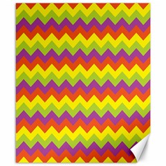 Colorful Zigzag Stripes Background Canvas 8  X 10  by Simbadda