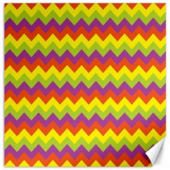 Colorful Zigzag Stripes Background Canvas 12  X 12   by Simbadda