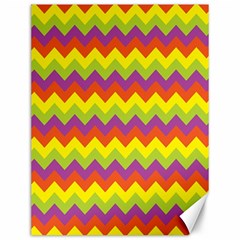 Colorful Zigzag Stripes Background Canvas 12  X 16   by Simbadda