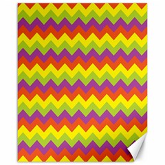 Colorful Zigzag Stripes Background Canvas 16  X 20   by Simbadda