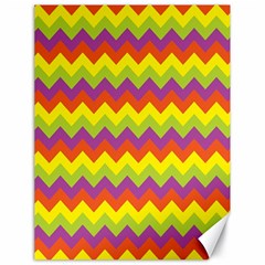 Colorful Zigzag Stripes Background Canvas 18  X 24   by Simbadda