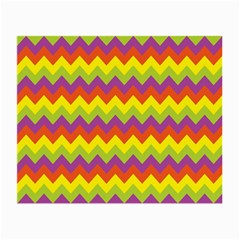 Colorful Zigzag Stripes Background Small Glasses Cloth (2-side) by Simbadda