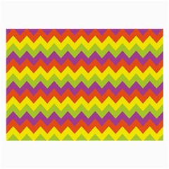 Colorful Zigzag Stripes Background Large Glasses Cloth by Simbadda