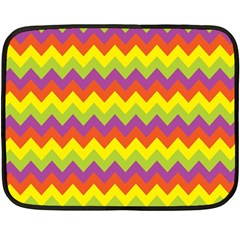 Colorful Zigzag Stripes Background Fleece Blanket (mini) by Simbadda