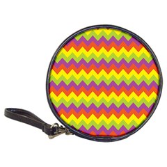 Colorful Zigzag Stripes Background Classic 20-cd Wallets