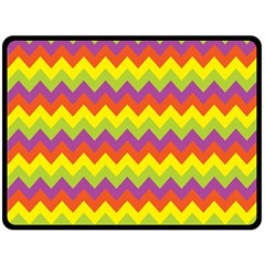 Colorful Zigzag Stripes Background Fleece Blanket (large)  by Simbadda