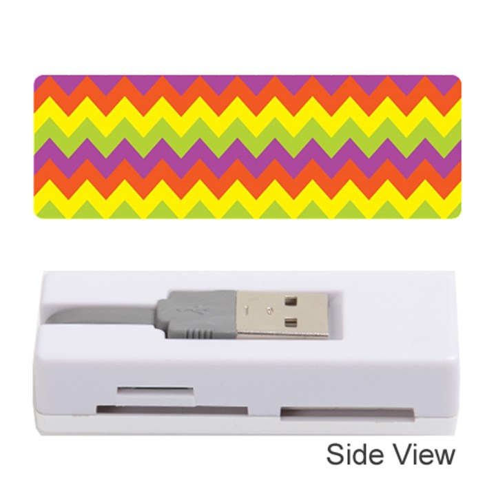 Colorful Zigzag Stripes Background Memory Card Reader (Stick) 