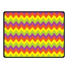 Colorful Zigzag Stripes Background Double Sided Fleece Blanket (small)  by Simbadda