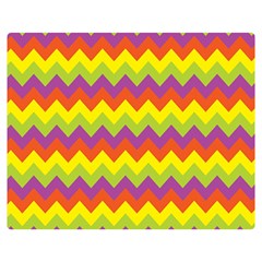 Colorful Zigzag Stripes Background Double Sided Flano Blanket (medium)  by Simbadda