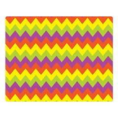 Colorful Zigzag Stripes Background Double Sided Flano Blanket (large)  by Simbadda