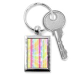 Abstract Stripes Colorful Background Key Chains (Rectangle)  Front