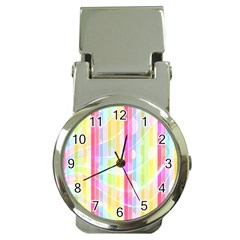 Abstract Stripes Colorful Background Money Clip Watches by Simbadda