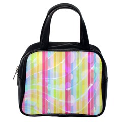 Abstract Stripes Colorful Background Classic Handbags (one Side) by Simbadda