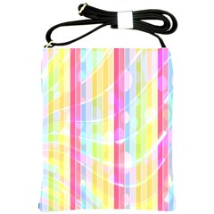 Abstract Stripes Colorful Background Shoulder Sling Bags by Simbadda