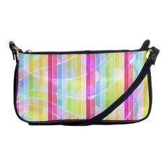 Abstract Stripes Colorful Background Shoulder Clutch Bags by Simbadda