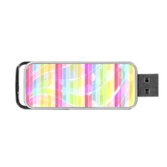 Abstract Stripes Colorful Background Portable Usb Flash (one Side) by Simbadda