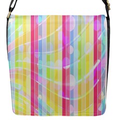 Abstract Stripes Colorful Background Flap Messenger Bag (s) by Simbadda