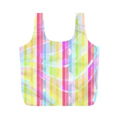 Abstract Stripes Colorful Background Full Print Recycle Bags (m)  by Simbadda