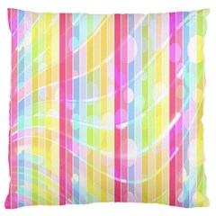 Abstract Stripes Colorful Background Standard Flano Cushion Case (one Side) by Simbadda