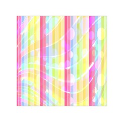 Abstract Stripes Colorful Background Small Satin Scarf (square) by Simbadda