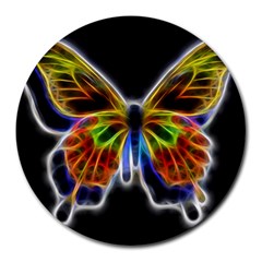 Fractal Butterfly Round Mousepads by Simbadda