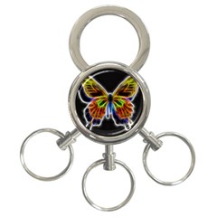 Fractal Butterfly 3-ring Key Chains by Simbadda