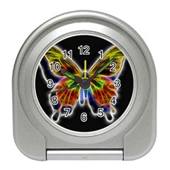 Fractal Butterfly Travel Alarm Clocks by Simbadda