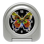 Fractal Butterfly Travel Alarm Clocks Front