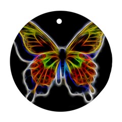 Fractal Butterfly Round Ornament (two Sides) by Simbadda